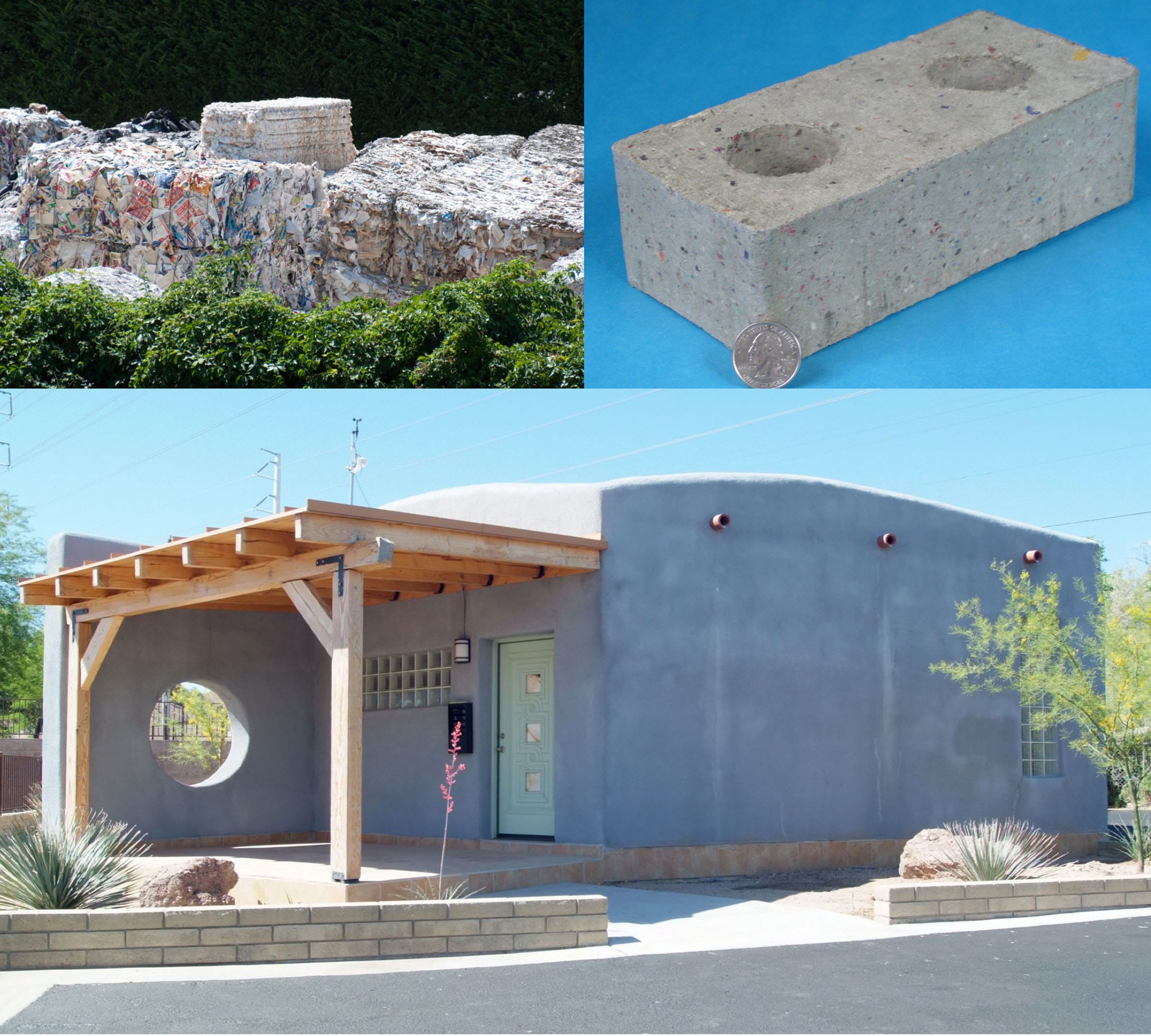 O tijolo ecológico Betr-Block possibilita construir casas com papel reciclado stylo urbano