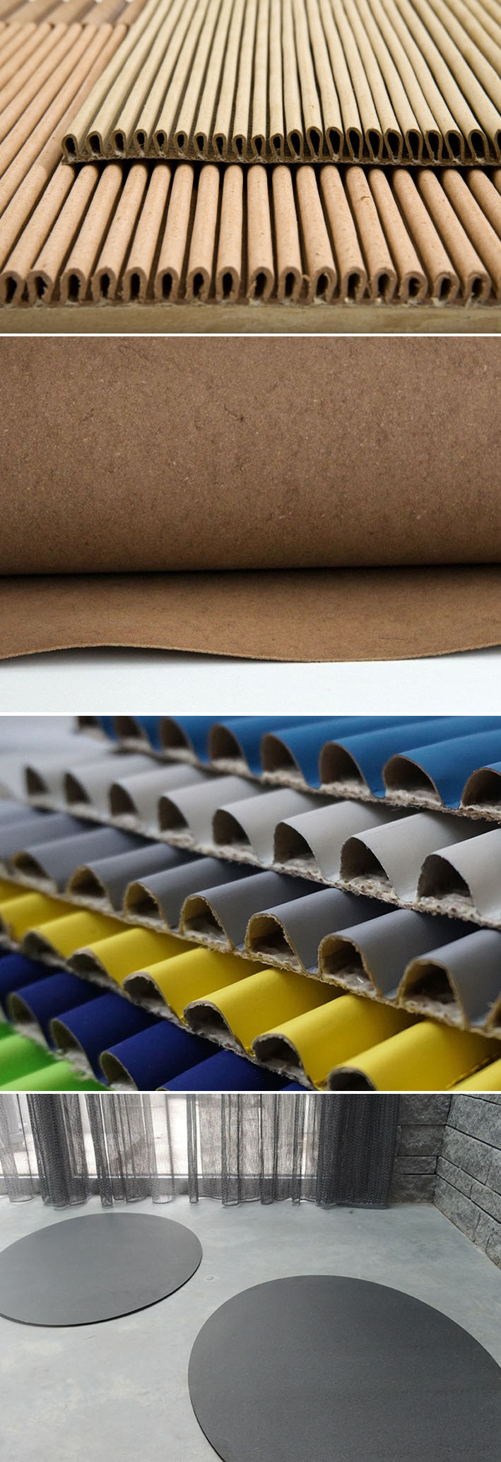 Buxkin é um material flexível feito de couro reciclado para paredes, pisos, painéis e móveis stylo urbano
