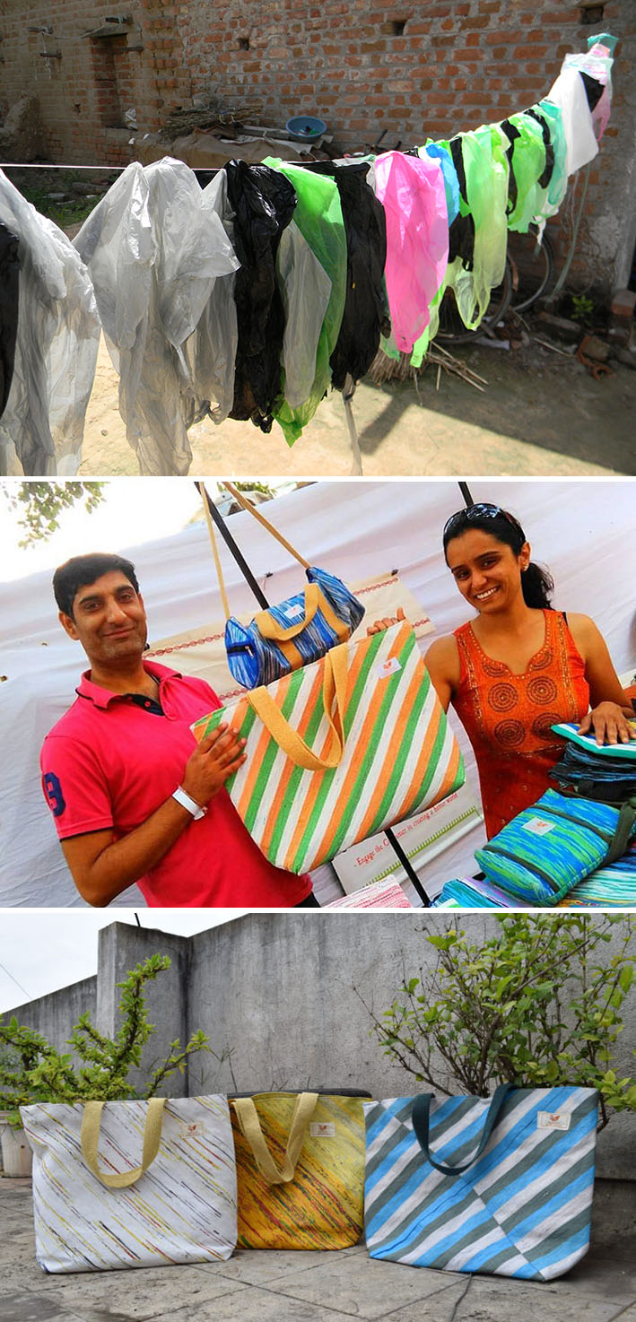 Do lixo ao luxo! Empresários indianos transformam sacolas plásticas descartadas em bolsas estilosas stylo urbano