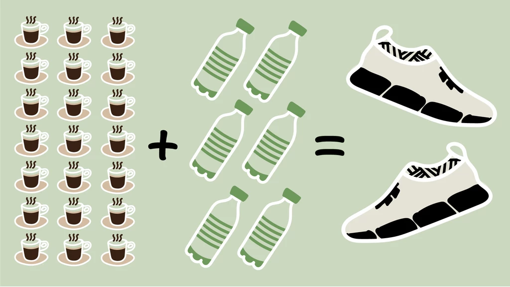 Rens, o sapato impermeável feito de borra de café e plástico reciclado