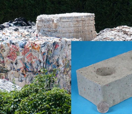 O tijolo ecológico Betr-Block possibilita construir casas com papel reciclado