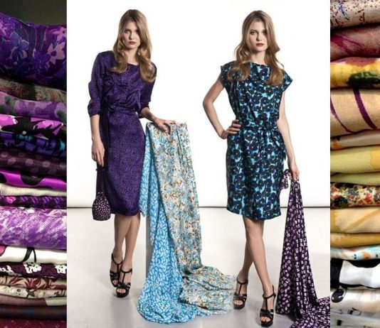 Charlotte Bialas cria coleções upcycling de tecidos estampados vintage dos anos 60/70