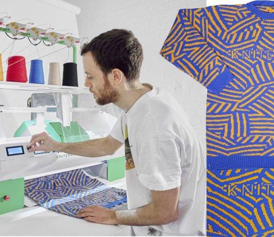 A máquina de tricô digital kniterate é uma impressora 3D para moda