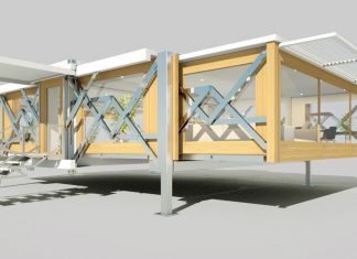 Arquitetura Transformer : empresa cria edifícios dobráveis que são transportados por caminhão