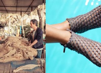 Verdura, os sapatos ecológicos feitos de rede de pesca recuperados