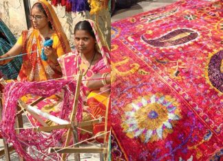 Sari Silk – os belos e vibrantes tapetes feitos dos fios de seda reciclados de Saris indianos