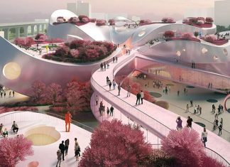 Flor de pêssego inspira a arquitetura de Museu de Arte em Taiwan