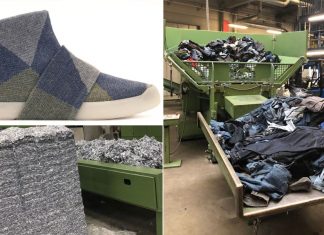 O tênis circular Anna é feito com malha de jeans reciclado e solado de impressão 3D