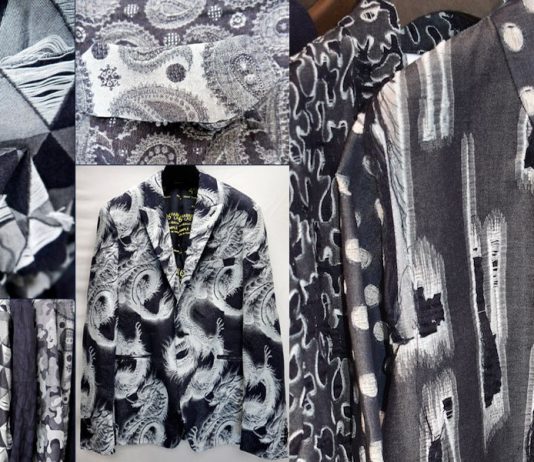496 Fabric Lab produz os mais belos Denim Jacquard para grifes de luxo