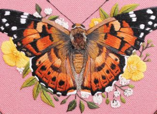 Borboletas, animais e insetos mágicos bordados à mão por Emillie Ferris