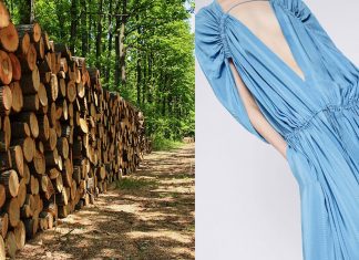 Viscose sustentável feita de madeira certificada