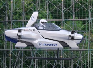 Carro voador do Japão decola pela primeira vez com um passageiro a bordo
