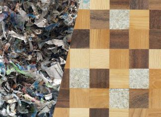 Piso ecológico combina madeira com material reciclado da embalagem de leite