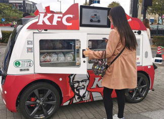 KFC lança serviço de “restaurante sobre rodas” com carros autônomos 5G