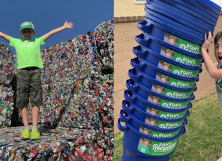 Ryan’s Recycling – O menino que começou sua empresa quando tinha 3,5 anos de idade reciclou mais de 1 milhão de latas