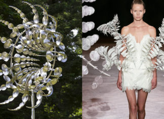 A arte cinética de Anthony Howe se funde a moda de Iris van Herpen