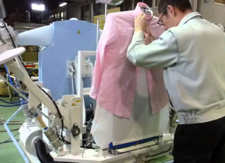 Passe 120 camisas por hora com a máquina de passar roupa totalmente automatizada