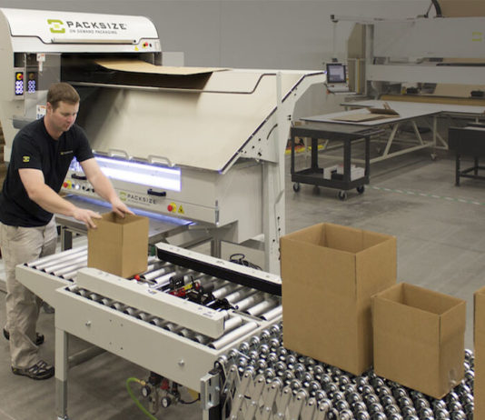 Packsize cria rapidamente embalagens personalizadas para qualquer produto, economizando custos