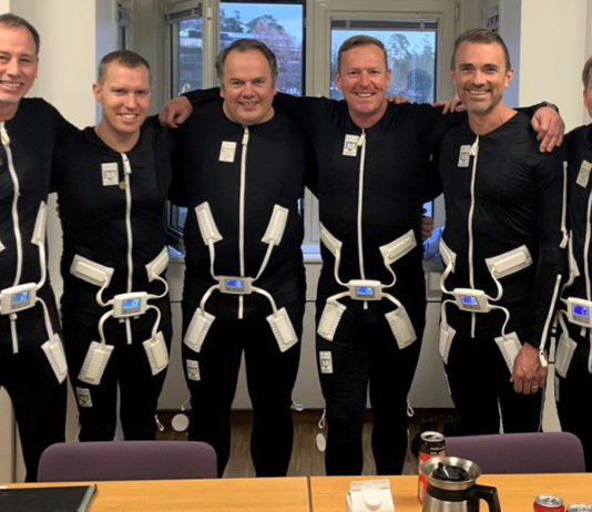 EXOPULSE Mollii é um traje de corpo inteiro que visa reduzir a contração muscular