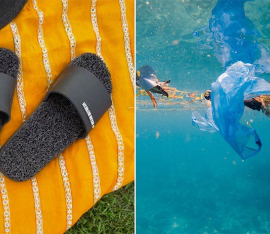 Lixo plástico no litoral brasileiro está sendo transformado em chinelos e tênis