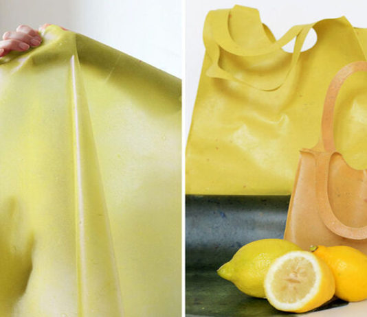 As sacolas reutilizáveis Sonnet155 são feitas com celulose e cascas de frutas