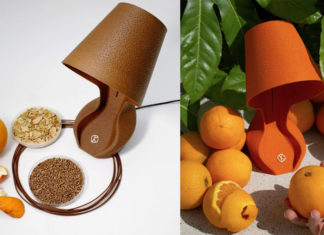 Ohmie é a primeira luminária impressa em 3D feita de cascas de laranja