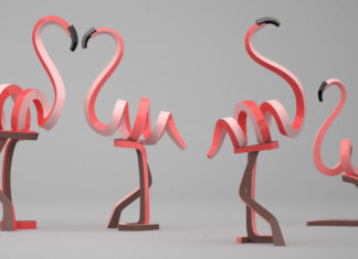 Tiras coloridas de metal viram esculturas de animais pelo artista Lee Sangsoo
