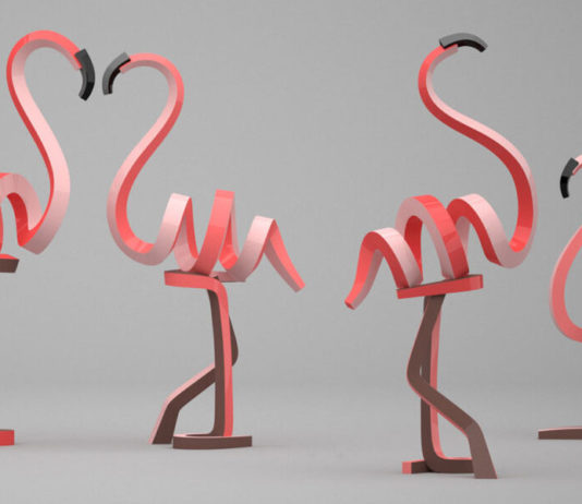 Tiras coloridas de metal viram esculturas de animais pelo artista Lee Sangsoo