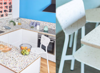 Le Pavé são modernos painéis para design de interiores feitos de lixo plástico
