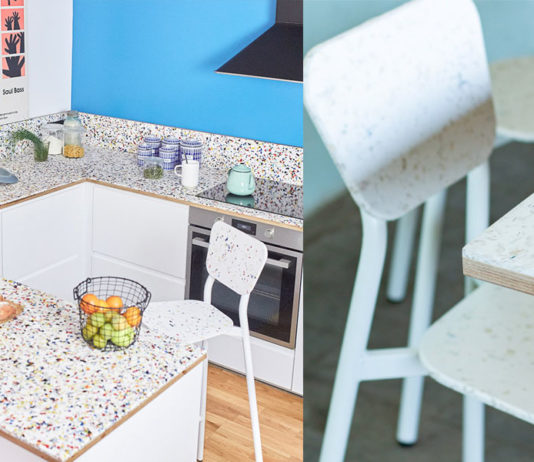 Le Pavé são modernos painéis para design de interiores feitos de lixo plástico