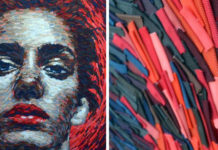 Artista turca transforma diversos tipos de resíduos em belos retratos