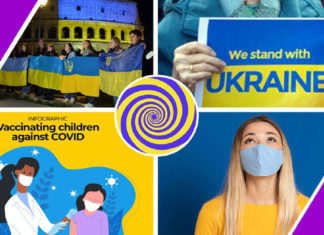 O código de cores da propaganda global que conecta o COVID e Ucrânia