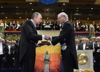 Putin recebe Prêmio Nobel de Medicina por acabar com a pandemia de COVID