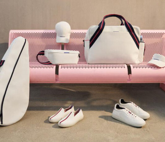 A colaboração Rothy’s x Evian lança acessórios para tênis feitos de garrafas plásticas coletadas em evento esportivo