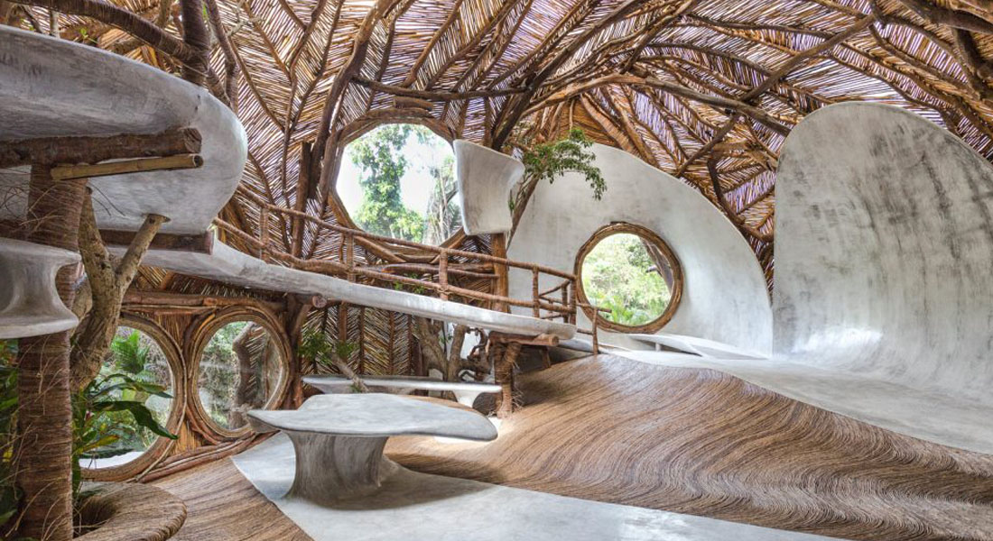 La increíble arquitectura biomimética de la galería de arte SFER IK en México