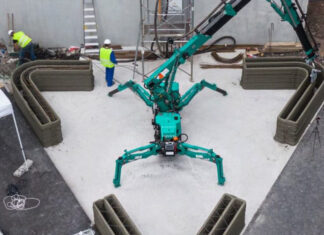 A impressora robótica “Maxi Printer” imprime casas de forma rápida e sem desperdício