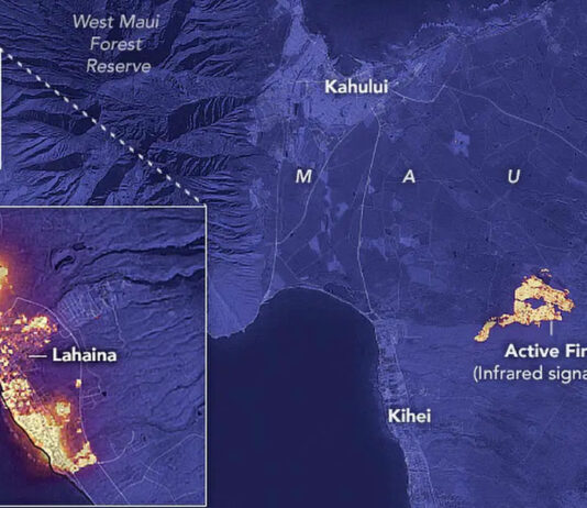 Satélites da China estavam sobre Maui na hora dos incêndios