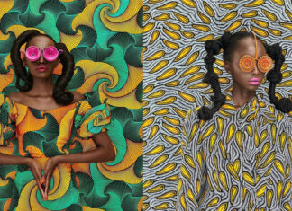 Os retratos vibrantes de Thandiwe Muriuelots entre tecidos caleidoscópicos