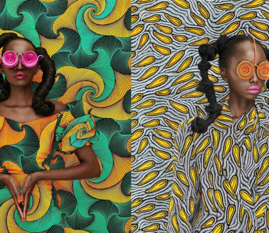 Os retratos vibrantes de Thandiwe Muriuelots entre tecidos caleidoscópicos