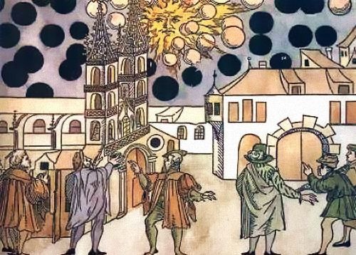 OVNIs na arte: A Batalha de Nuremberg, 1561 2