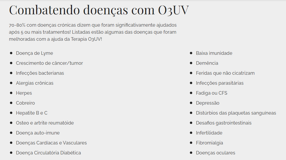 Combatendo infecções com terapia de ozônio e luz ultravioleta (UBI) 2