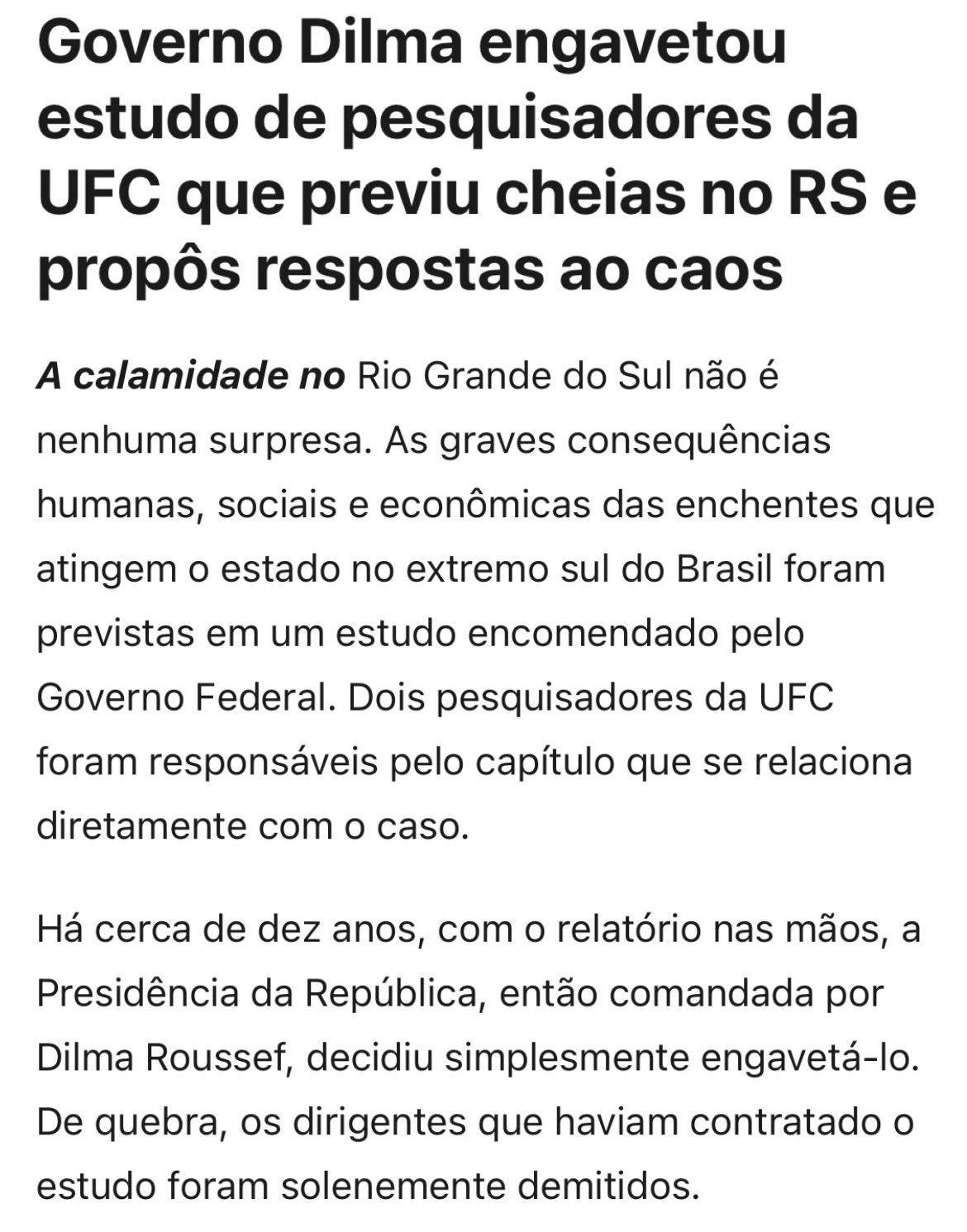 O Rio Grande do Sul está sob um ataque orquestrado para imposição da Agenda Climática 1