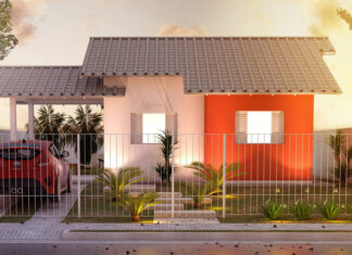 A BS Construtora fabrica e monta uma casa modular de concreto em 24h.