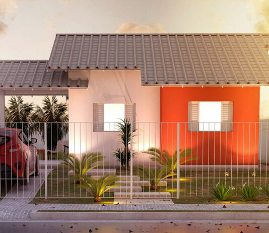 A BS Construtora fabrica e monta uma casa modular de concreto em 24h.