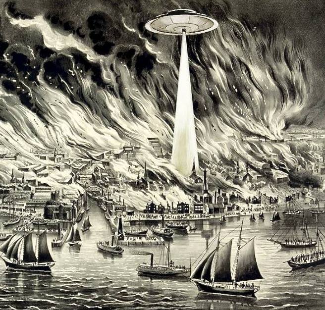 O grande incêndio de Chicago em 1871 foi causado por Armas de Energia Dirigida? 10