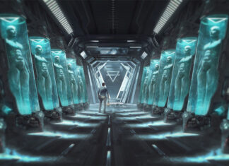 O rejuvenescimento do corpo numa cápsula médica úmida.