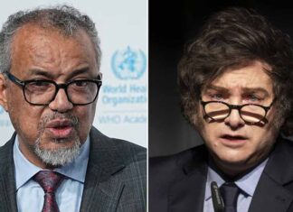 Governo da Argentina denunciará o diretor-geral da OMS por crimes contra a humanidade cometidos durante a pandemia.