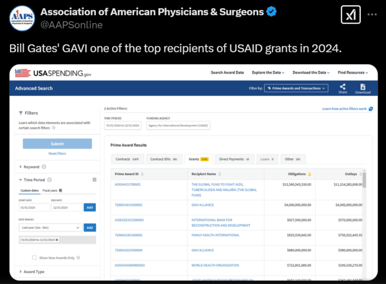 A USAID financiava Bill Gates, George Soros e o Fórum Econômico Mundial. 2