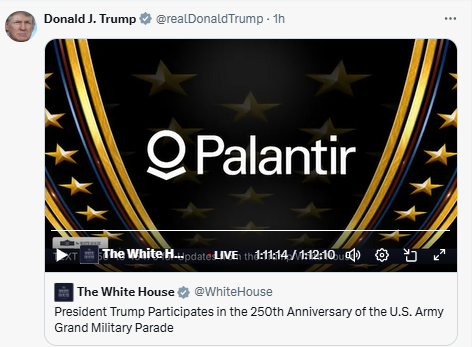 O "olho que tudo vê" da Palantir foi capturada por Trump e está sendo usada contra o Deep State. 2