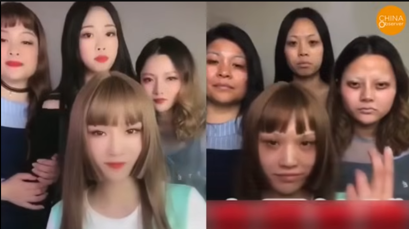 Quando o "filtro de beleza" de uma influenciadora falha ao vivo, a bela jovem se transforma em vovó. 1